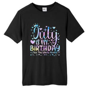 Tie Dye July Is My Birthday Yes The Whole Month Funny Tall Fusion ChromaSoft Performance T-Shirt