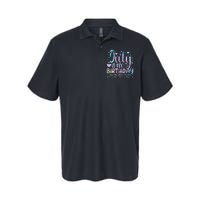 Tie Dye July Is My Birthday Yes The Whole Month Funny Softstyle Adult Sport Polo