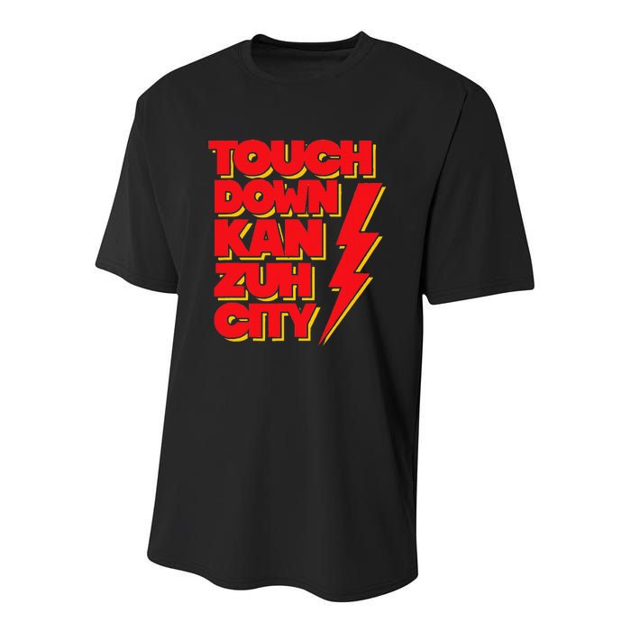 Touch Down Kan Zuh City Youth Performance Sprint T-Shirt