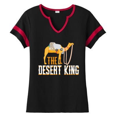 The Desert King Desert Animal Camel Meaningful Gift Ladies Halftime Notch Neck Tee