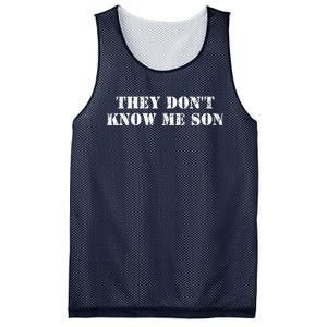 They Dont Know Me Son Bodybuilder Workout Mesh Reversible Basketball Jersey Tank