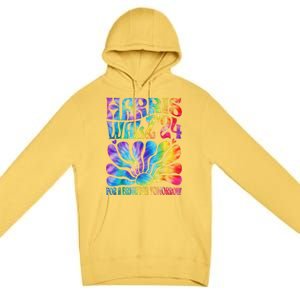 Tie Dye Kamala Harris Tim Waltz Harris Waltz 2024 Election Gift Premium Pullover Hoodie