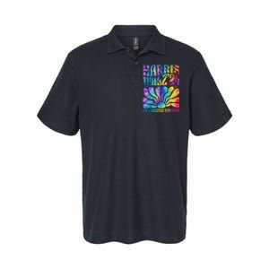 Tie Dye Kamala Harris Tim Waltz Harris Waltz 2024 Election Gift Softstyle Adult Sport Polo