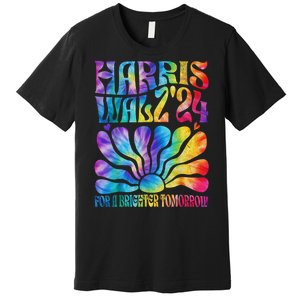 Tie Dye Kamala Harris Tim Waltz Harris Waltz 2024 Election Gift Premium T-Shirt