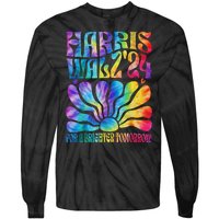 Tie Dye Kamala Harris Tim Waltz Harris Waltz 2024 Election Gift Tie-Dye Long Sleeve Shirt