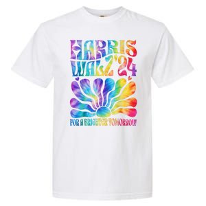 Tie Dye Kamala Harris Tim Waltz Harris Waltz 2024 Election Gift Garment-Dyed Heavyweight T-Shirt