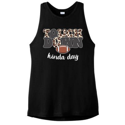 Touch Down Kinda Day Football Lover Ladies PosiCharge Tri-Blend Wicking Tank