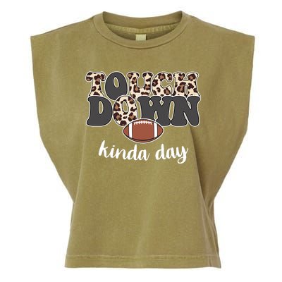 Touch Down Kinda Day Football Lover Garment-Dyed Women's Muscle Tee