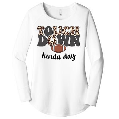 Touch Down Kinda Day Football Lover Women's Perfect Tri Tunic Long Sleeve Shirt