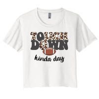 Touch Down Kinda Day Football Lover Women's Crop Top Tee