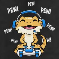 Tiny Dinosaur Kawaii Gamer Bearded Dragon Lover 7 Panel Mesh Trucker Snapback Hat