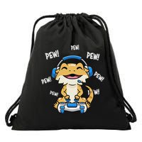 Tiny Dinosaur Kawaii Gamer Bearded Dragon Lover Drawstring Bag