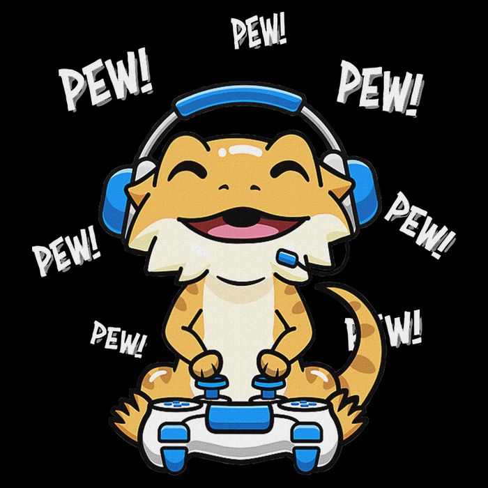 Tiny Dinosaur Kawaii Gamer Bearded Dragon Lover Drawstring Bag