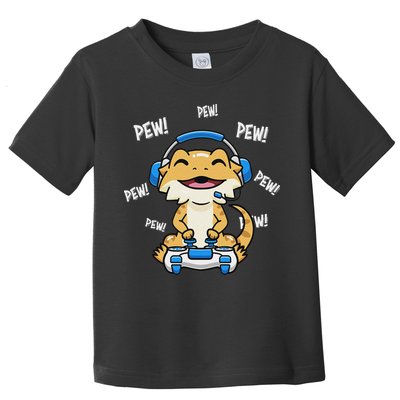 Tiny Dinosaur Kawaii Gamer Bearded Dragon Lover Toddler T-Shirt
