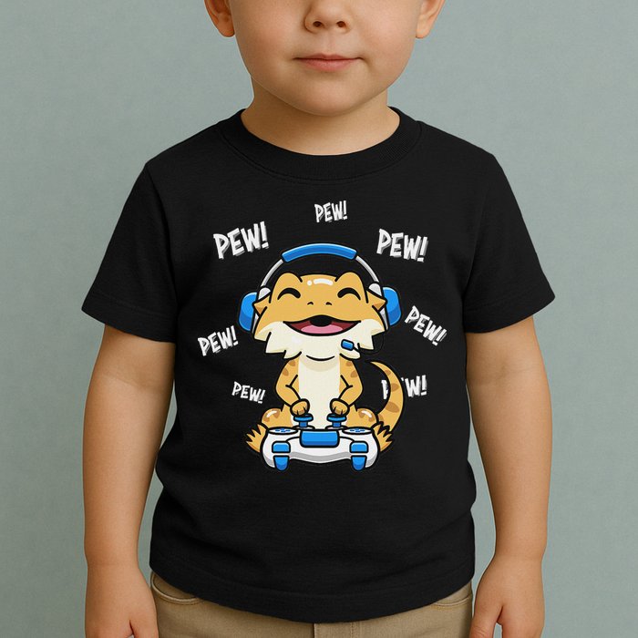 Tiny Dinosaur Kawaii Gamer Bearded Dragon Lover Toddler T-Shirt
