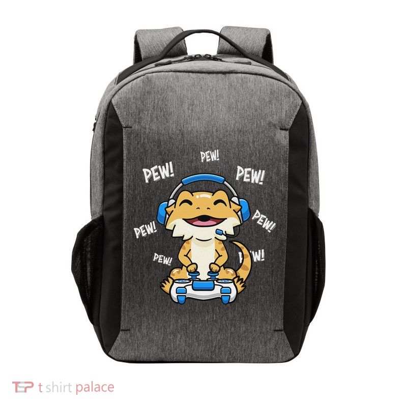 Tiny Dinosaur Kawaii Gamer Bearded Dragon Lover Vector Backpack
