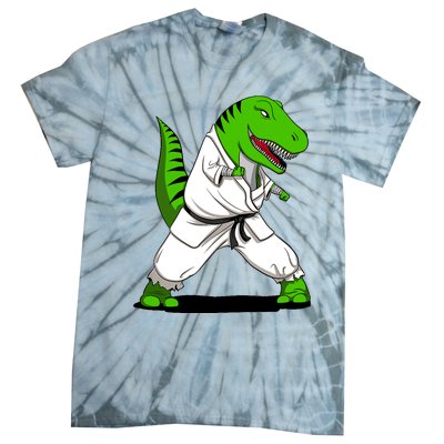 T-Rex Dinosaur Karate Ninja Martial Arts Funny Boy Tie-Dye T-Shirt