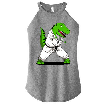 T-Rex Dinosaur Karate Ninja Martial Arts Funny Boy Women’s Perfect Tri Rocker Tank