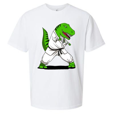 T-Rex Dinosaur Karate Ninja Martial Arts Funny Boy Sueded Cloud Jersey T-Shirt