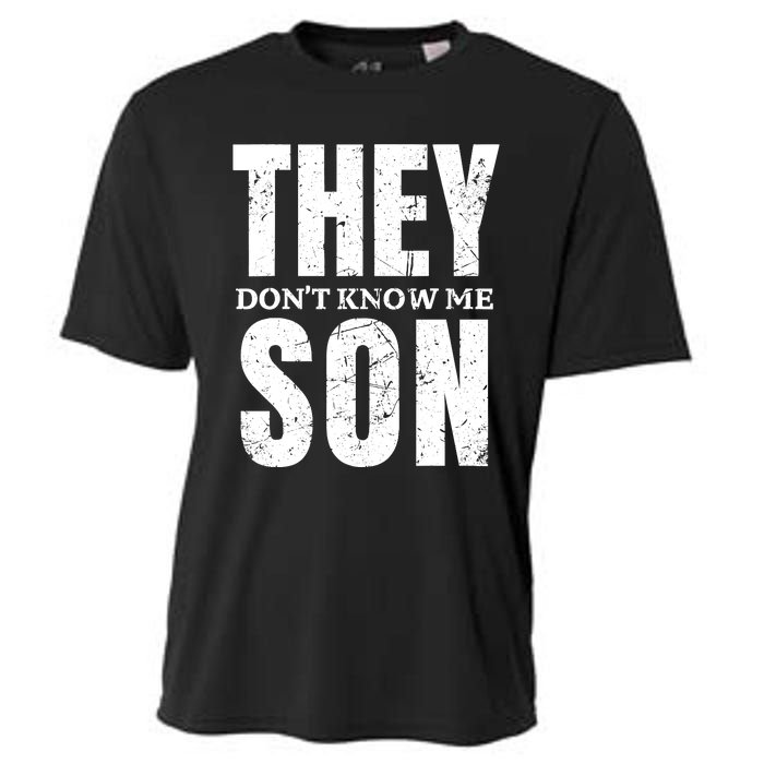 They Dont Know Me Son Bodybuilder Workout Gym Motivation Cooling Performance Crew T-Shirt