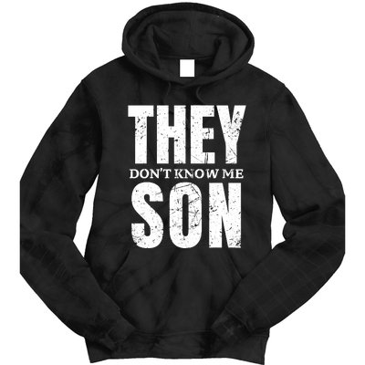 They Dont Know Me Son Bodybuilder Workout Gym Motivation Tie Dye Hoodie