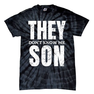 They Dont Know Me Son Bodybuilder Workout Gym Motivation Tie-Dye T-Shirt