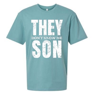 They Dont Know Me Son Bodybuilder Workout Gym Motivation Sueded Cloud Jersey T-Shirt