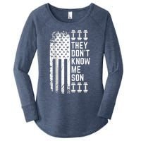 They Dont Know Me Son Bodybuilding Motivation Women's Perfect Tri Tunic Long Sleeve Shirt