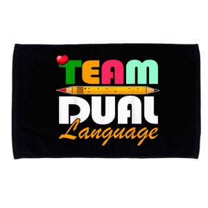 Team Dual Language Teachers Back To School Squad Microfiber Hand Towel