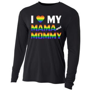 Two Dads LGBT And I Love My Mama And Mommy For Pride Month Cooling Performance Long Sleeve Crew