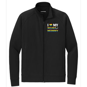 Two Dads LGBT And I Love My Mama And Mommy For Pride Month Stretch Full-Zip Cadet Jacket