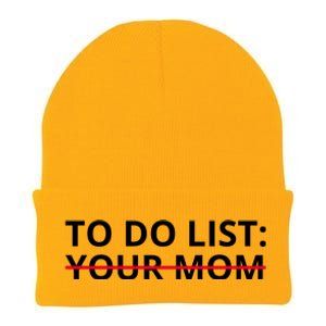 To Do List Your Mom Funny Meme Knit Cap Winter Beanie