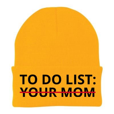 To Do List Your Mom Funny Meme Knit Cap Winter Beanie