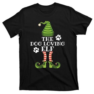 The Dog Loving Elf Family Matching Christmas Dog Owner T-Shirt