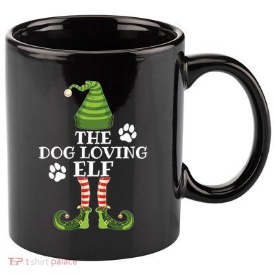 The Dog Loving Elf Family Matching Christmas Dog Owner 11oz C Handle Ceramic Mug