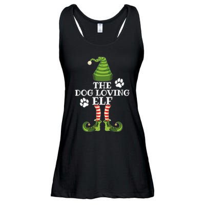 The Dog Loving Elf Family Matching Christmas Dog Owner Ladies Essential Flowy Tank