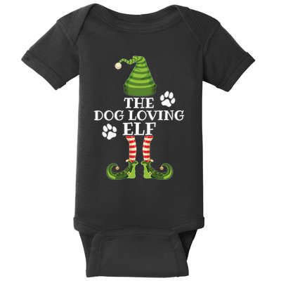 The Dog Loving Elf Family Matching Christmas Dog Owner Baby Bodysuit