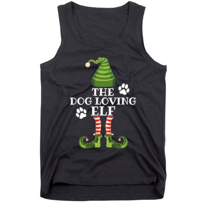 The Dog Loving Elf Family Matching Christmas Dog Owner Tank Top