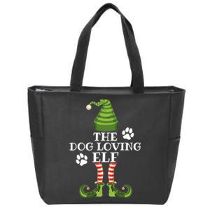 The Dog Loving Elf Family Matching Christmas Dog Owner Zip Tote Bag