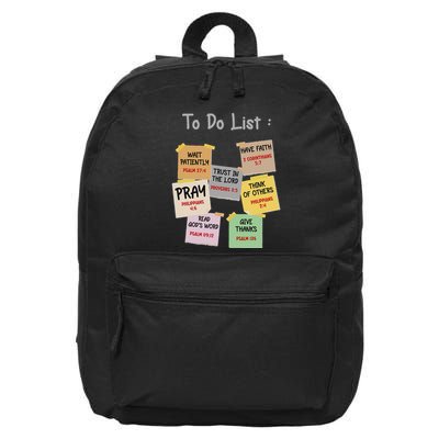 To Do List Christian Bible Verse Quote 16 in Basic Backpack
