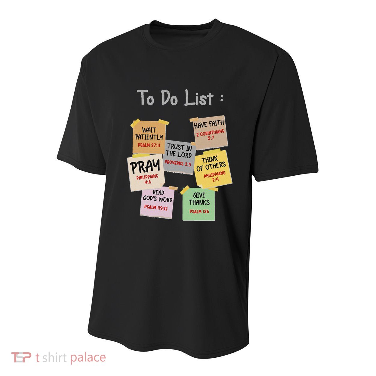 To Do List Christian Bible Verse Quote Youth Performance Sprint T-Shirt