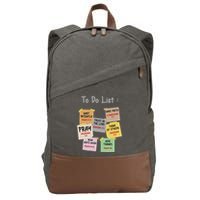 To Do List Christian Bible Verse Quote Cotton Canvas Backpack