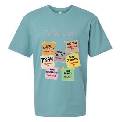 To Do List Christian Bible Verse Quote Sueded Cloud Jersey T-Shirt