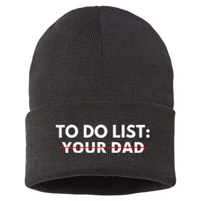 To Do List Your Dad Sustainable Knit Beanie