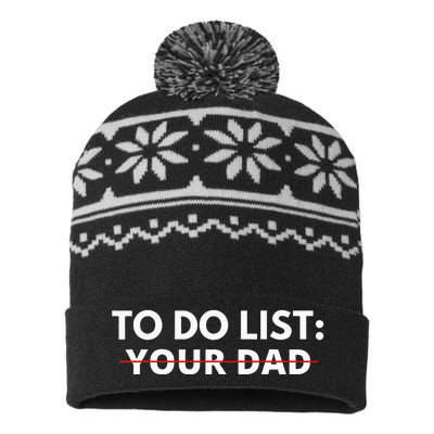 To Do List Your Dad USA-Made Snowflake Beanie