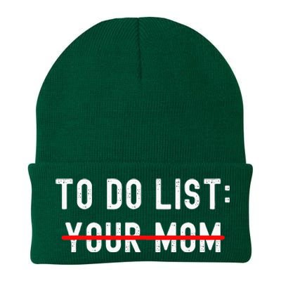 To Do List Your Mom Sarcastic To Do List Ur Mom Funny Meme Knit Cap Winter Beanie