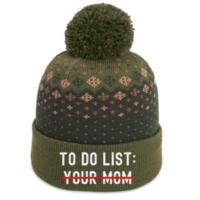 To Do List Your Mom Sarcastic To Do List Ur Mom Funny Meme The Baniff Cuffed Pom Beanie