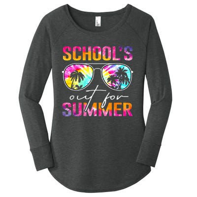 Tie Dye Last Day Of School Schools Out For Summer Teacher Women's Perfect Tri Tunic Long Sleeve Shirt