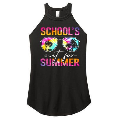 Tie Dye Last Day Of School Schools Out For Summer Teacher Women's Perfect Tri Rocker Tank