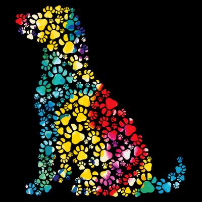 Tie Dye Love Dog Paw Pets Print Animal Lover Rainbow T-Shirt